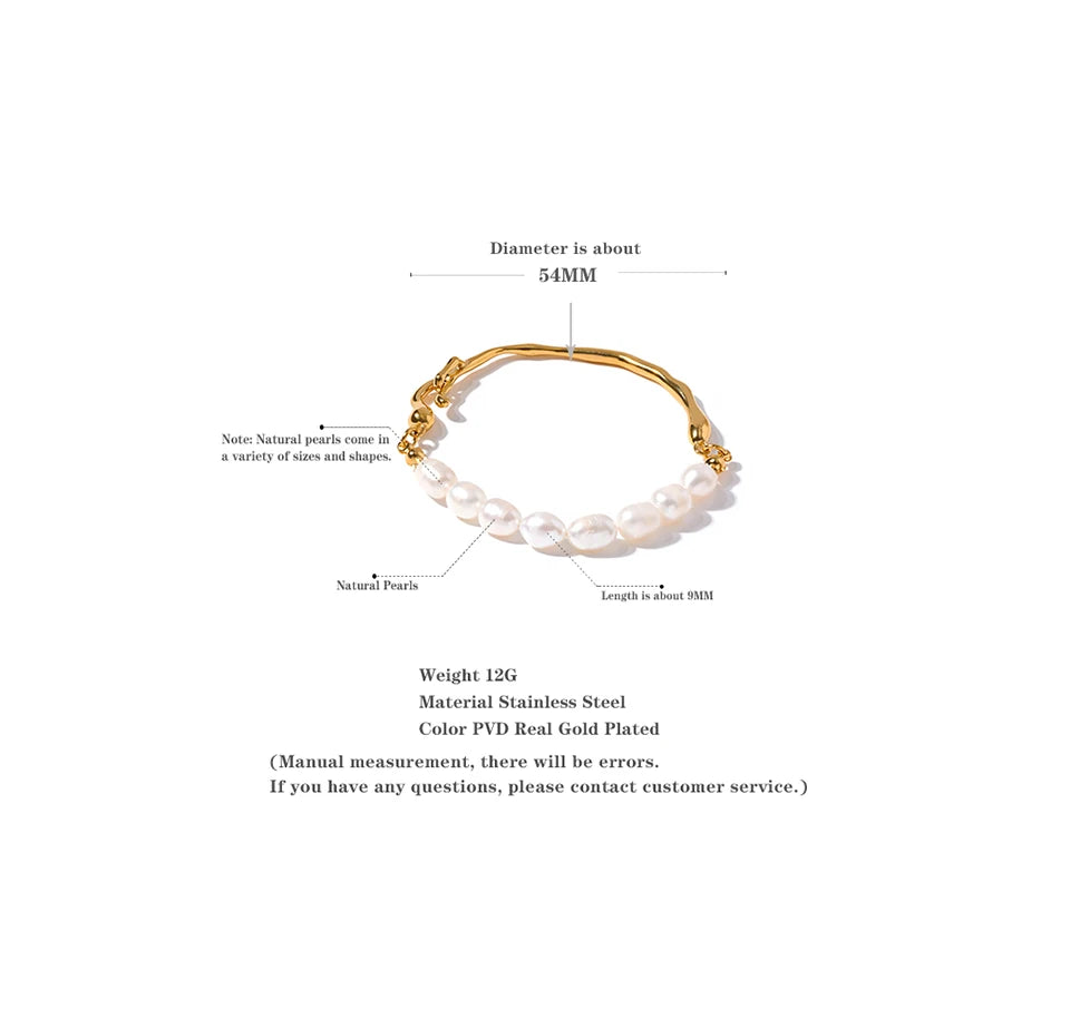 Luna Curve Pearl Bracelet