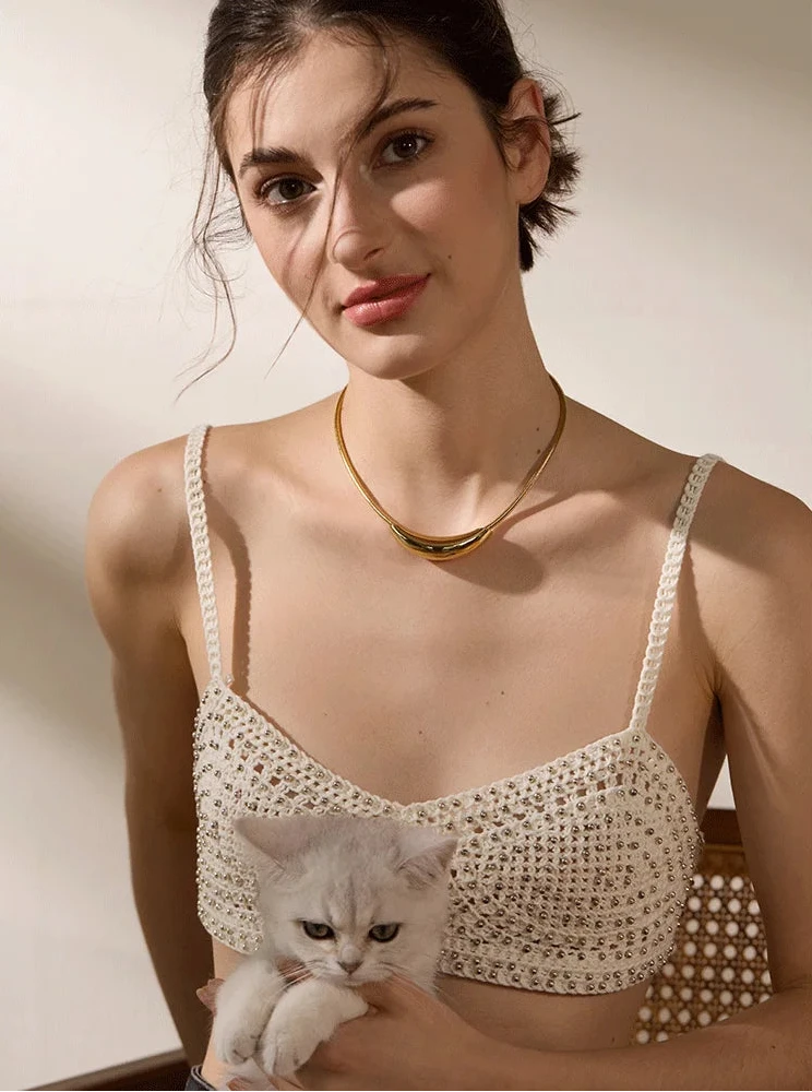 Tidal Curve Necklace | Choker 18K Gold Plated