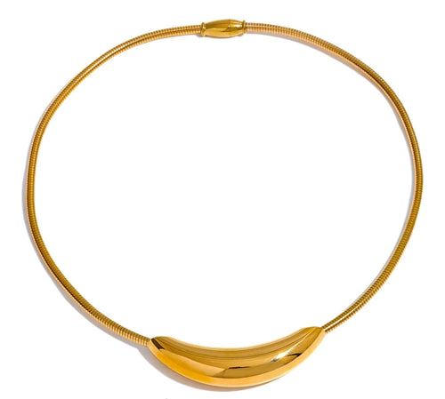 Tidal Curve Necklace | Choker 18K Gold Plated